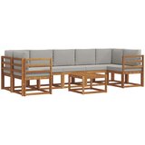  Set vanjskih sofa 8 kom. Prirodna i svijetlo siva | shoptok.hr