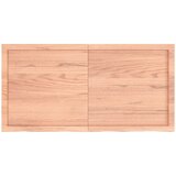 vidaXL Stenska polica svetlo rjava 120x60x6 cm trdna hrastovina | Shoptok.si