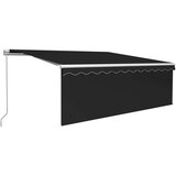  Tenda na ručno uvlačenje s roletom LED 4 5 x 3 m antracit | shoptok.hr
