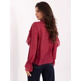 RUE PARIS Blouse-MI-BZ-27427.96-burgundy Cene