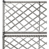  Sadilica s rešetkom i 2 posude 58x30x107 cm od poliratana siva | shoptok.hr
