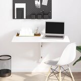  Sklopivi zidni stolić visoki sjaj bijeli 100x60x56 cm drveni | shoptok.hr