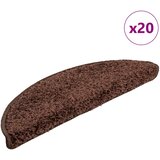 Prostirke za stepenice 20 kom 56x17x3 cm smeđe poluokrugle | shoptok.hr