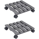 vidaXL kolica za biljke 2 kom siva 30 x 30 x 7,5 cm WPC Cijene