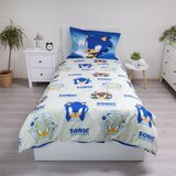 Jerry Fabrics Modra enojna otroška posteljnina iz mikrovlaken 140x200 cm Sonic – | Shoptok.si