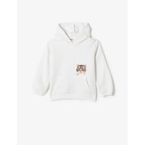 Koton Cat Printed Hooded Sweatshirt Long Sleeved Raspberry Pie Cene'.'