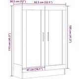 vidaXL Ormarić za knjige boja hrasta artisana 82,5x30,5x115 cm drveni | shoptok.hr