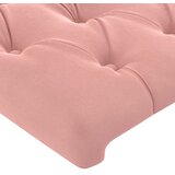  Okvir za krevet s uzglavljem ružičasti 80x200 cm baršunasti | shoptok.hr