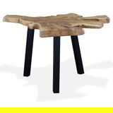  Klubska mizica iz prave tikovine 80x70x38 cm | Shoptok.si