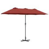  Vrtni suncobran Terakota 380 x 196 x 235 cm | shoptok.hr