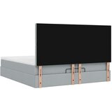 vidaXL Okvir kreveta s madracima svijetlosivi 200x200cm od tkanine | shoptok.hr