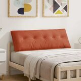 vidaXL Poglavni vzglavnik Rdeče oranžna 140 x 50 cm Žametna tkanina | Shoptok.si