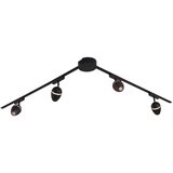 QAZQA Modern railsysteem met 4 spots zwart 1-fase - Magnetic Eggy Cene