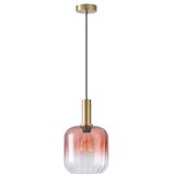  Luster na sajli TOPAZ 1xE27/15W/230V, crvena/zadimljena, prečnik 20 cm | Eponuda.com