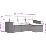 vidaXL 4-dijelni set vrtnih sofa od poliratana s jastucima crni | shoptok.hr