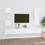 vidaXL Komplet TV omaric 5-delni bel inženirski les | Shoptok.si