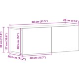 vidaXL Komplet TV omaric z vrati 5 pcs Črni hrast Konstruiran les | Shoptok.si