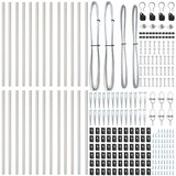  Stebri za ograjo s konico 26 kosov Ø32 mm 60 cm Galvanizirana jeklena | Shoptok.si