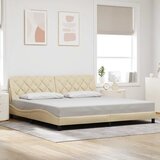  Okvir za krevet bez madraca krem 200x200 cm od tkanine | shoptok.hr