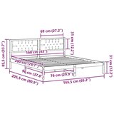  Okvir za krevet Svijetlo siva 160 x 200 cm tkanina | shoptok.hr