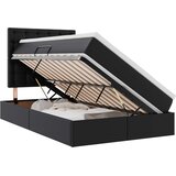  Krevet s od storage s madracem Crna 120 x 190 cm Lažna koža | shoptok.hr