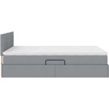 vidaXL krevet s led lampica svijetlo siva 140 x 190 cm tkanina | shoptok.hr