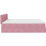  Otomanski posteljni okvir z vzmetnicami roza 160x200cm žamet, (21653320) | Shoptok.si