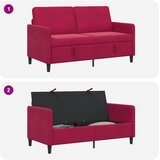 SOFA s pohranom Vinska crvena 152 x 78 x 87 cm Poliester | Shoptok.si