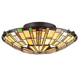  quoizel qz-reed-f-vb - plafonska svetiljka tiffany reed 2xE27/60W/230V prečnik 42 cm | Eponuda.com