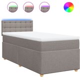  Krevet s oprugama i madracem smeđesivi 100 x 200 cm od tkanine | shoptok.hr
