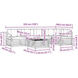  Set vanjskih sofa 6 kom. Prirodna i krem | shoptok.hr