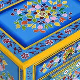 vidaXL Noćni ormarić od masivnog drva manga tirkizni ručno obojen | shoptok.hr