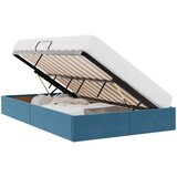  Otomanski krevet s pohranom Tamno plava 120 x 190 cm Baršun | shoptok.hr