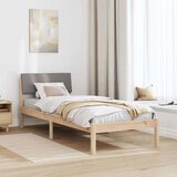  Okvir kreveta Smeđa i taupe 75 x 190 cm Masivna borovina | shoptok.hr