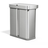 simplehuman Željezna kanta za smeće 34+24 l za odvojeni otpad/beskontaktna u srebrnoj boji Dual Sensor – Cijene