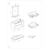 Hanah home Kupatilski ormarić sa umivaonikom i ogledalom (2 komada) Linear Fume | Eponuda.com
