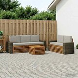  Set vanjskih sofa 6 kom. Prirodna i svjetlosiva | shoptok.hr
