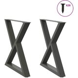  Noge za blagovaonski stol 2 kom. antracit 80 x (72-73,3) cm čelik | shoptok.hr