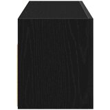 vidaXL Kopalniška stenska omarica črn 80x25x30 cm inž. les | Shoptok.si