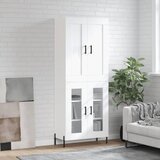 The Living Store Visoka omara bela 69,5x34x180 cm inženirski les - Visoka Omarica, (21429363) Cene