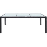  Vrtni blagovaonski stol crni 200 x 150 x 74 cm od poliratana | shoptok.hr