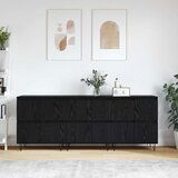 vidaXL Stranske omare 3 pcs Črni hrast 180 x 35 x 70 cm | Shoptok.si