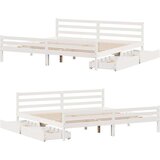 vidaXL Okvir kreveta bez madraca bijeli 180x200 cm od masivne borovine | shoptok.hr