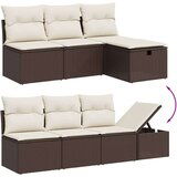  8-dijelni set vrtnih sofa s jastucima smeđi od poliratana | shoptok.hr