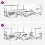  Set vanjskih sofa 7 pcs Bijela i svijetlosiva 59 x 59 x 37 cm | Eponuda.ba