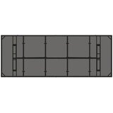  Vrtni stol sa staklenom pločom crni 240x90x75cm od poliratana | shoptok.hr