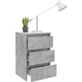  Nočna omarica 2 kosa beton. siva 40x35x62,5 cm konstruiran les, (20733490) | Shoptok.si