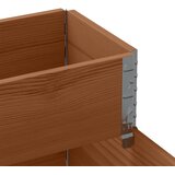  Povišena gredica s 3 razine smeđa 120 x 80 cm masivna borovina | shoptok.hr