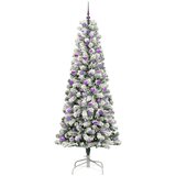  Umjetno božićno drvce s nogom Zelena i bijela 240 cm | shoptok.hr