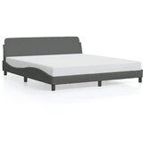  Okvir za krevet Dover tamnosivi 152x203 cm od tkanine | shoptok.hr